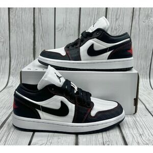 Size 5 - Nike Women's Air Jordan 1 Low SE Utility White Black Red DD9337 106